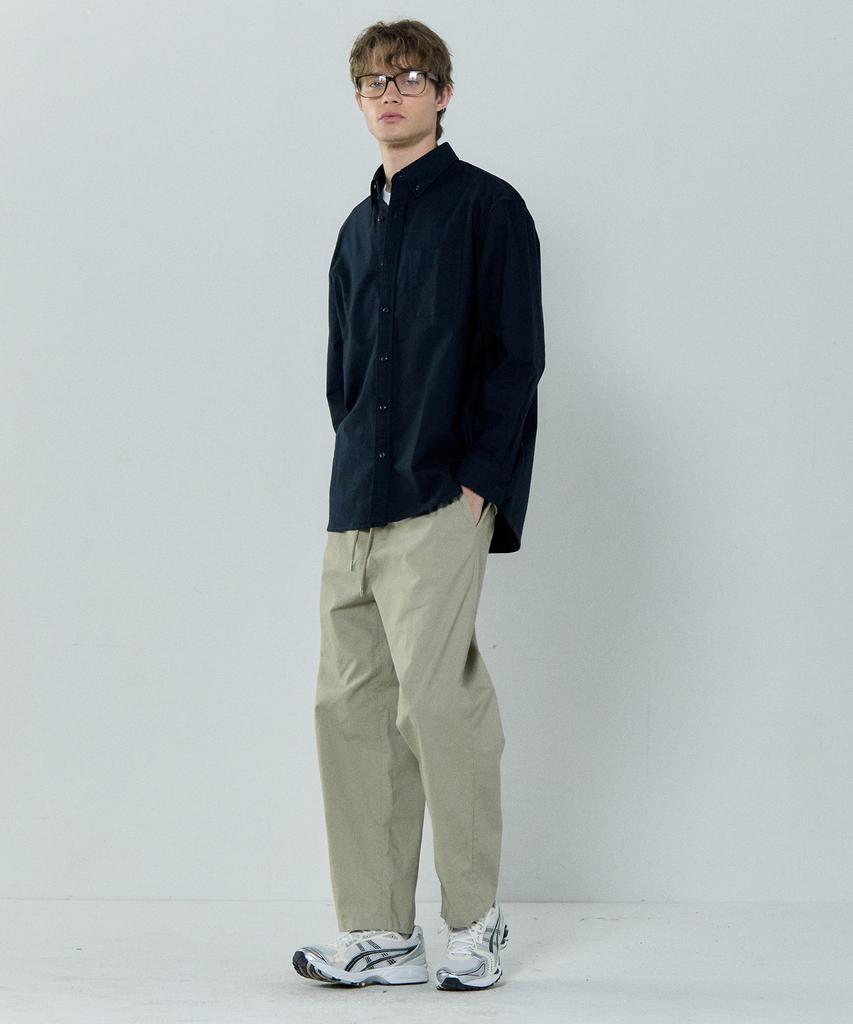 BASIC HOUSE Cotton Linen String Wide Pants Lzpt3105