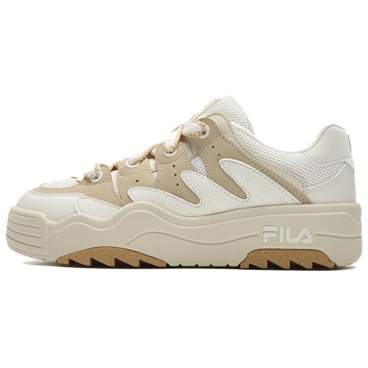 New FILA Rosetta Abrasion Resistant Lightweight Breathable Height Increasing Low top Skateboard Shoes Women's White F12W532224FTP