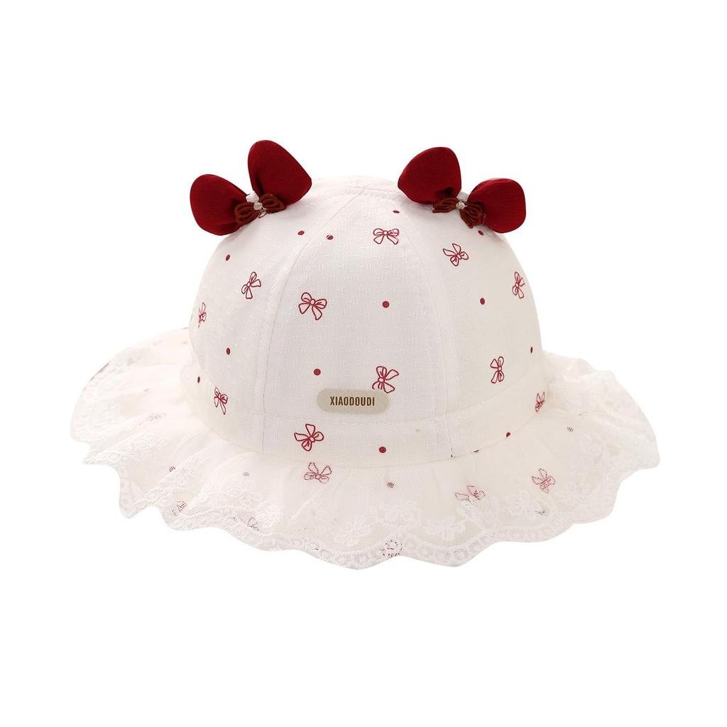 Stylish Lace Baby Girl Bucket Hat - Sun Protection for Spring/Summer