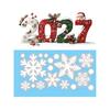 Reusable Christmas Shop Window Clings 2027 Static Clings, Snowman Snowflake Holly Glass Stickers, Digital Theme Decor Xmas Decals for Store