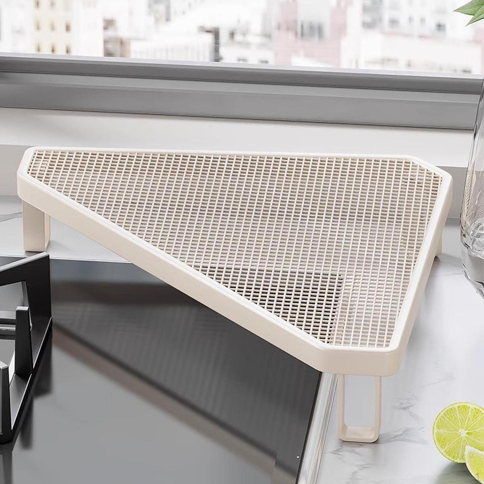 

Держатель для кастрюль и сковородок, железный боковой кронштейн, органайзер для кастрюль и сковородок, угловая полка для столешницы белый