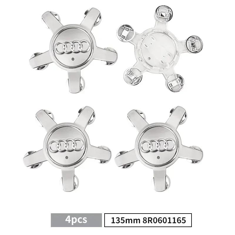 4PCS 60/61/68/69/135mm For Wheel Center Cap Car Hub Cap Fit For Audi A4 A6 A8 A3 A5 Q5 Q7 RS4 RS5 C5 S3 S5 Q3 Car Accessories