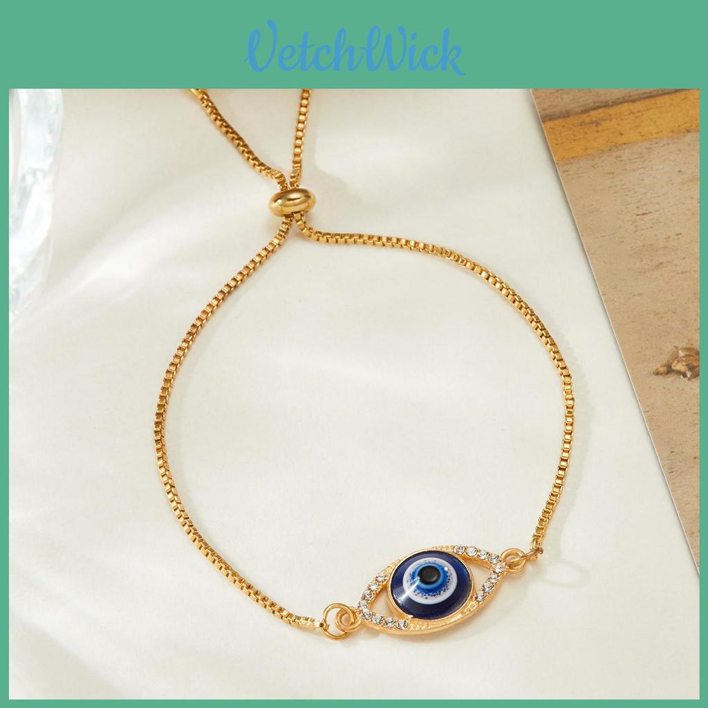 Evil Eye Bracelet For Women With Alloy And Rhinestone Accents Suitable For Gift And Fashion