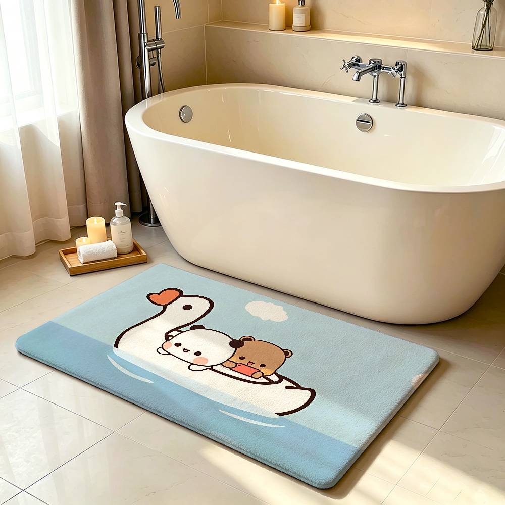Tappeto Kawaii Yier e Bubus Tappetino Antiscivolo per Bagno Tappetino per Porta Tappetino Decorazione Casa Tappetino per Porta d'Ingresso Tappetino per Porta Resistente ai Graffi