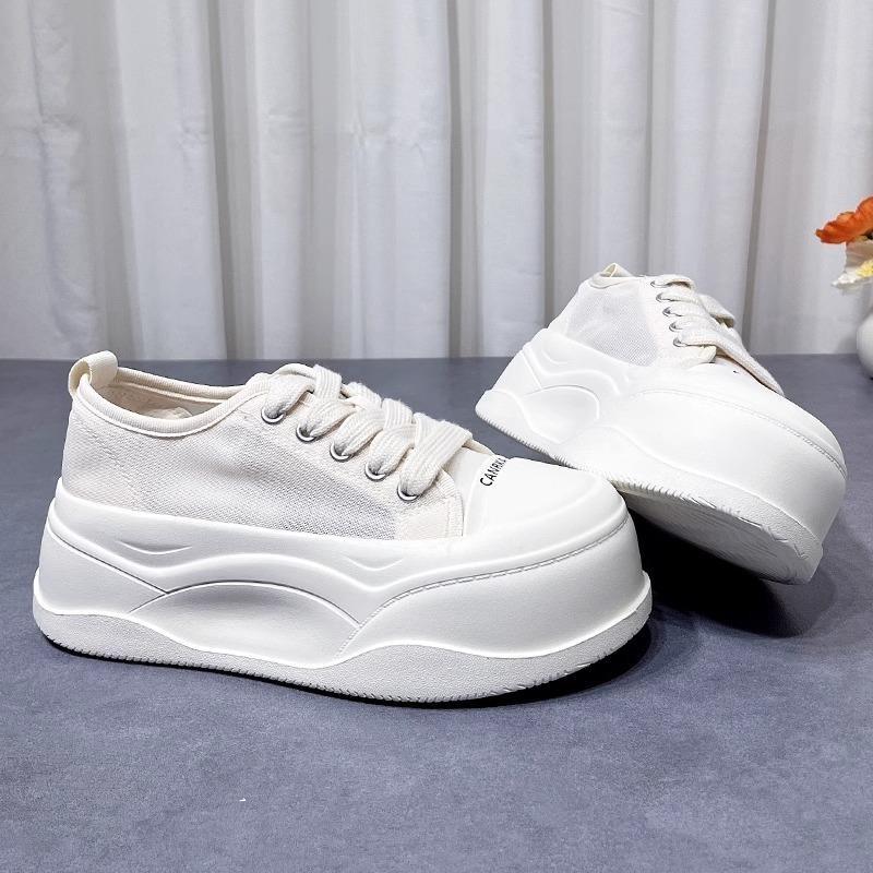 

Fashion Hollow Breathable Height Increase Women s Shoes Lace Platform Thick Bottom Sneakers Summer Fashion Comfortable Sneakers Women 40 бежевый