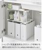 Yamazaki Tower Folding Stackable Shelf, Medium, White, Size: 40.9cm W x 24cm D x 19cm H, Stackable, Under-Sink Storage, Kitchen Rack, Model 1367