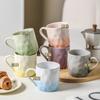Ceramic Gradient Mug Simple Cream Style Breakfast Cup High Appearance Level Ceramic Cup Simplicity Household Couple Drinking Mug