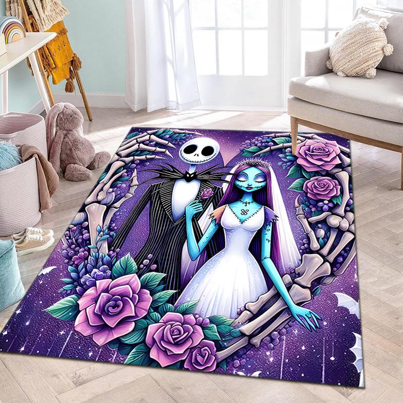 1PC The Nightmare Before Christmas Rug - Home Decoration Carpet For Living Room Bedroom Flooring Computer Chair Area Rug