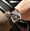 Binbond Men's Retro Multifunctional Waterproof Luminous Square Calendar Watch
