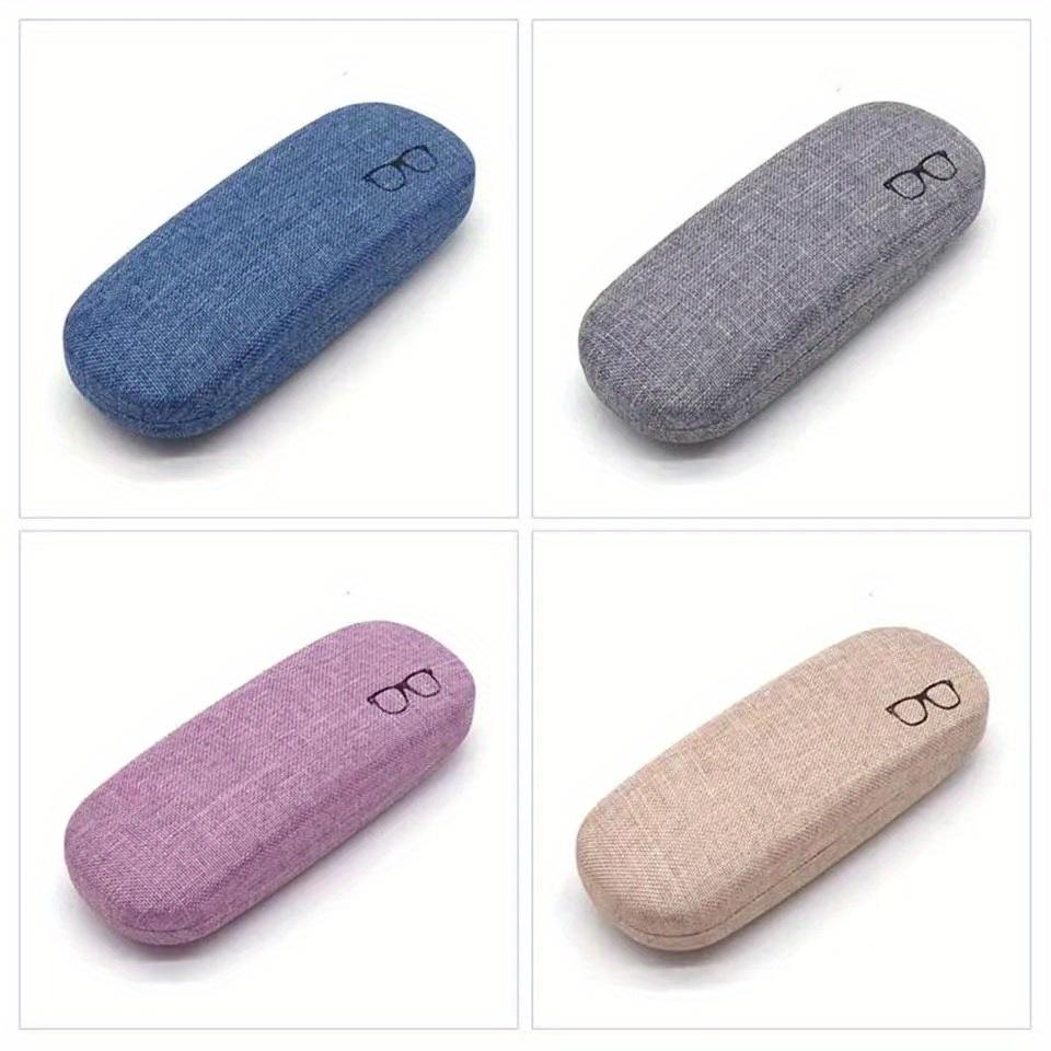 Fashion Glasses Case Hard Shell Linen Fabrics Eyewear Cases Cover Protective for Men Women Sunglasses Eyeglasses Glasses Box