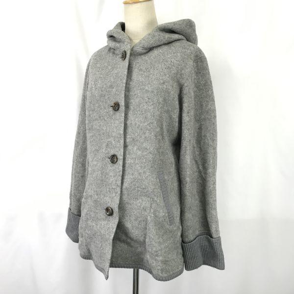 SCAPA Hooded Coat Women’s Size 40 L Gray by LOOK Blouson Outer Jacket(USED)