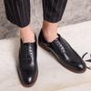 Leather shoes Men's formal business senior casual wedding groom suit comfortable soft-soled commuter interview shoes