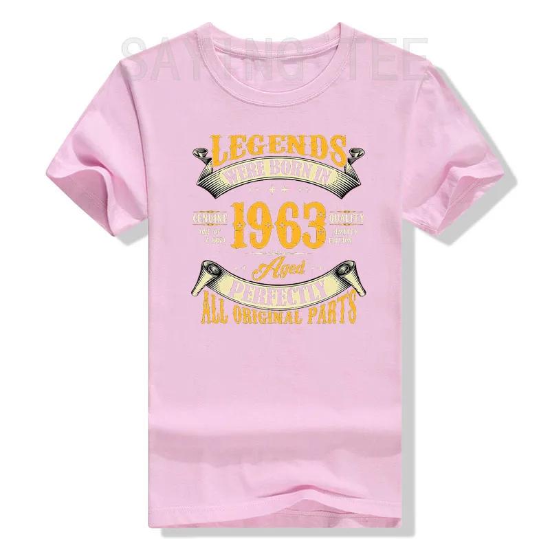 Legends Were Born In 1963 T-Shirt 61th Birthday Shirts for Men, Vintage 61 Years Old Clothes Daddy Grandpa Gifts Dad Father Tees
