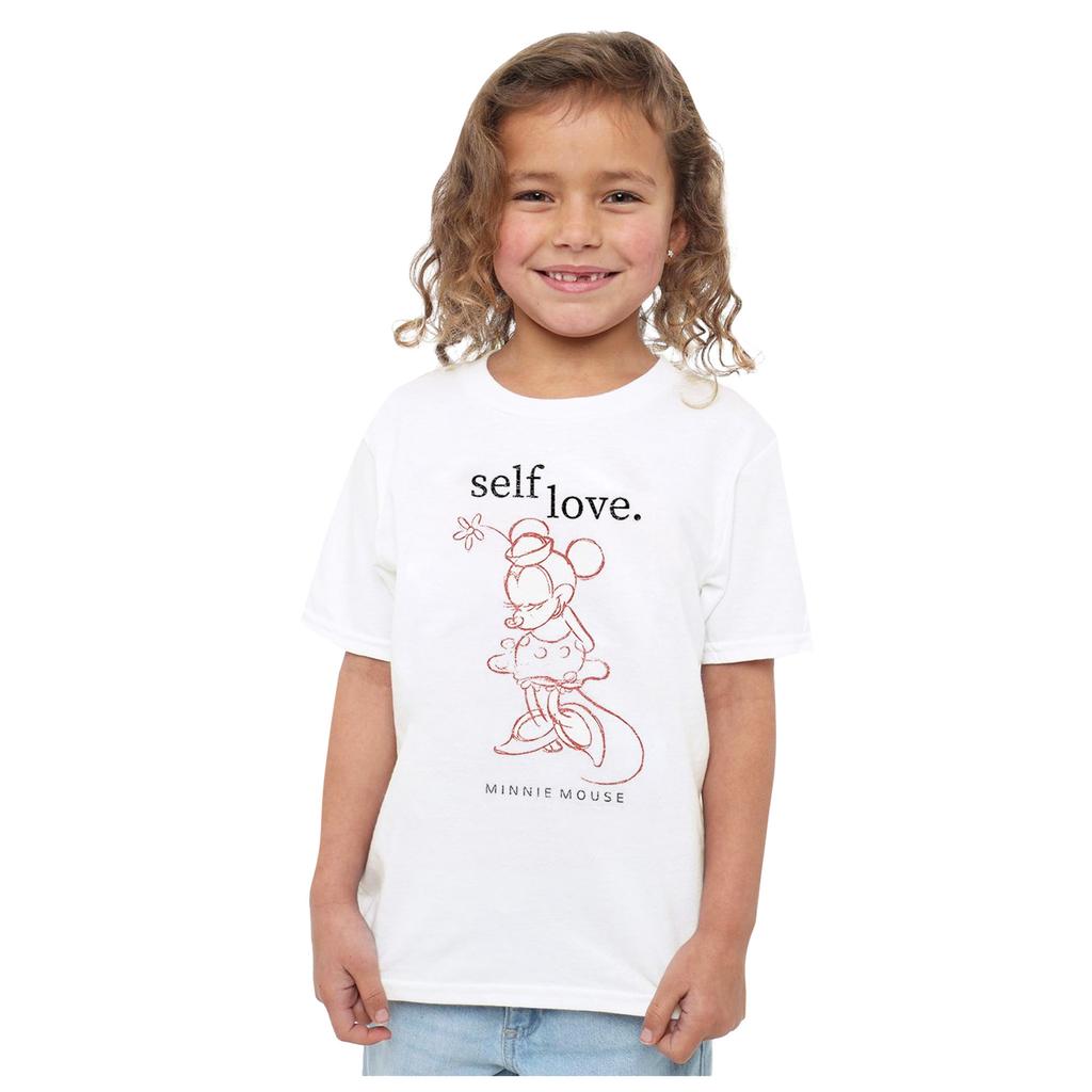 Disney Childrens/Kids Self Love Minnie Mouse Valentine`s Day T-Shirt