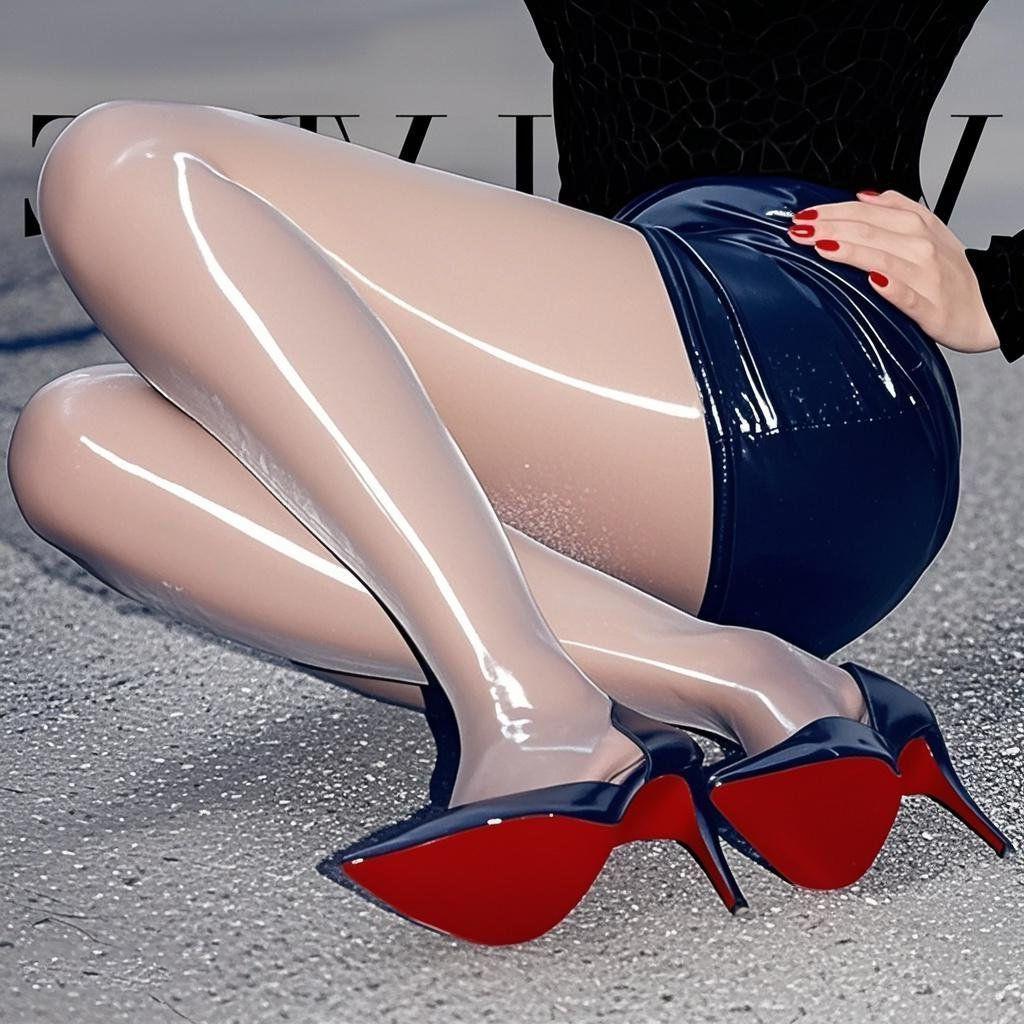 Slimming Chocolate Color Shiny Stockings & Sexy Glossy Black Silk Pantyhose - Extra Long for Tall Women