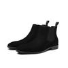 Autumn and winter solid color Chelsea men's boots British fashion large size matte surface foot cover short leather shoes
