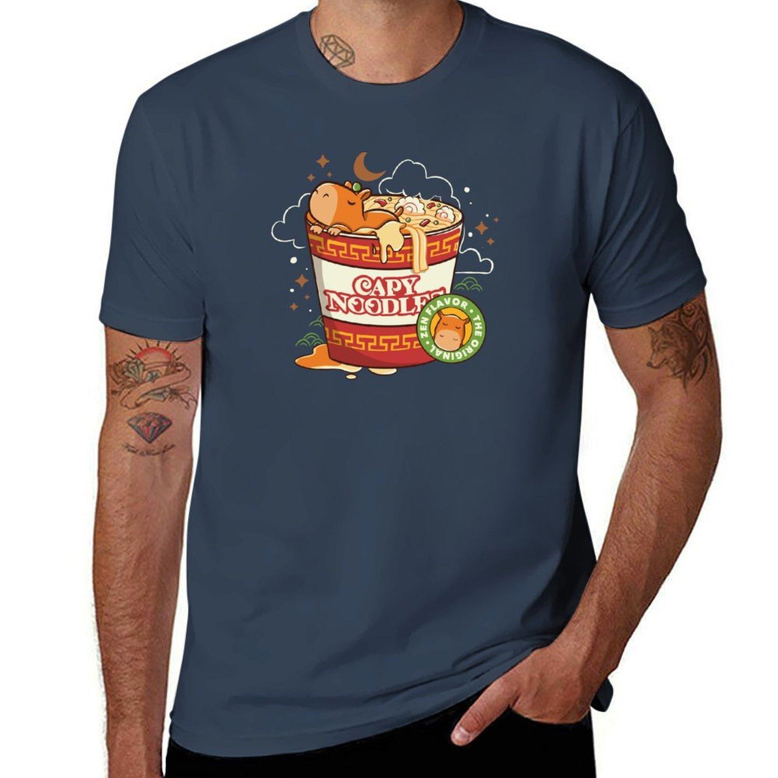 Man Fonseca Anime Casual T-shirt Summer Comfortable Breathable Soft Cotton T-shirt 3XL тёмно-синий