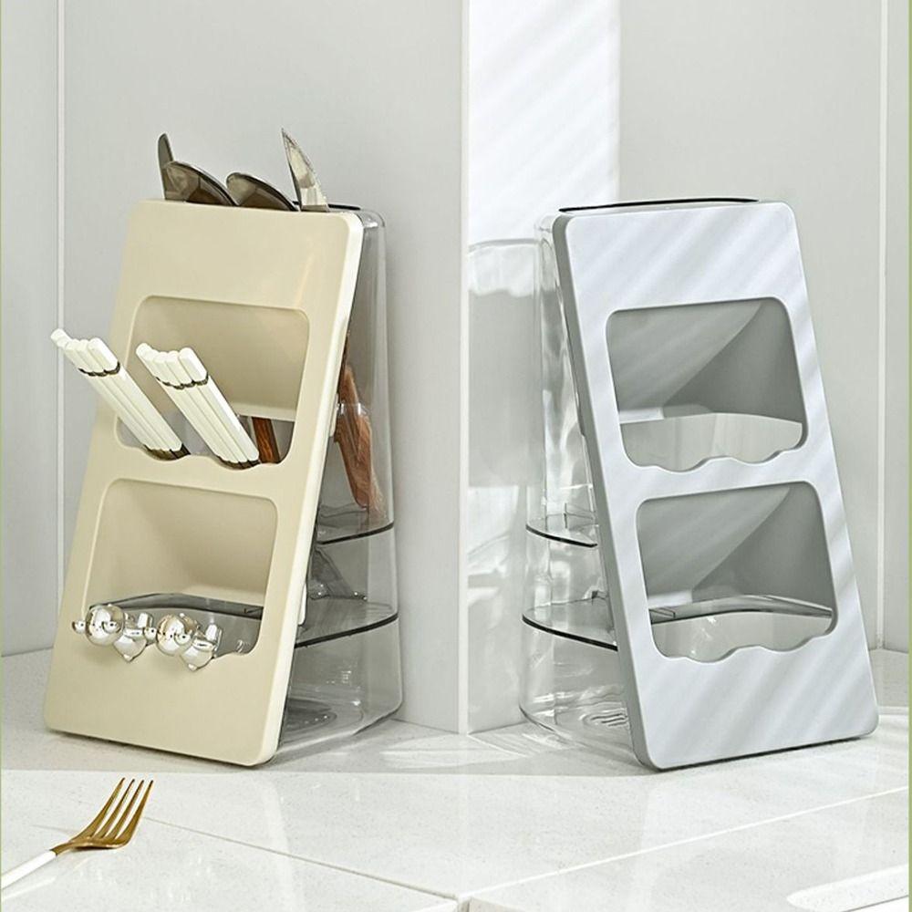 Draining Hole Chopstick Draining Rack Large Capacity Makeup Brush Organizer  Office Supplies