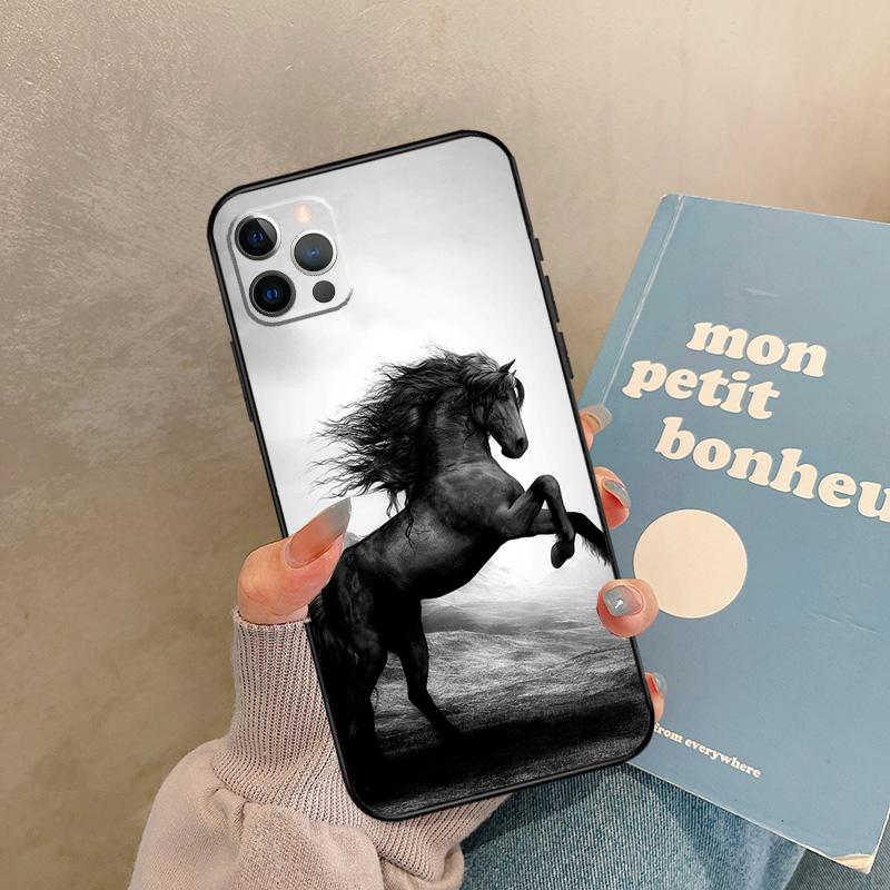 Domineering Cool Horse Case For iPhone 17 Air 16 15 14 13 11 12 Pro Max 13 Mini XR 15 16 Plus 16e Back Cover Shell