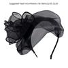 Fashion Ruffle Half Hat Headband for Adult Dinner Party Headhoop French Style White Hair Cover Hairband Party Accessory