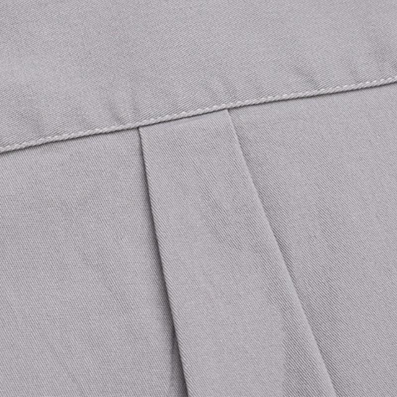 7XL Solid Color 100 Cotton Long Sleeve Shirt Men Business Casual White Shirt Black Blue Men Shirt Long Sleeve Slim Fit Pocket