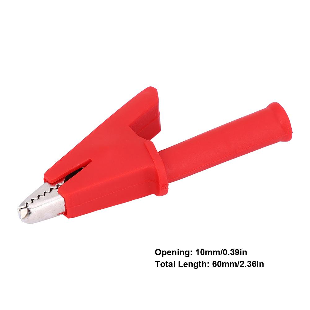 10pcs Insulated Alligator Clip to 4mm Banana Jack HV Test 1000V 30A