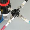 Air Hose Splitter Fitting Three Way Lightweight Adjustable Efficient Replace Portable Professional