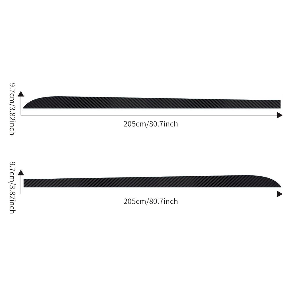 2 stücke Seitenschweller Racing Stripes Aufkleber Aufkleber Vinyl Carbon Fiber 3D Ersatz für BMW f30 f31 f22
