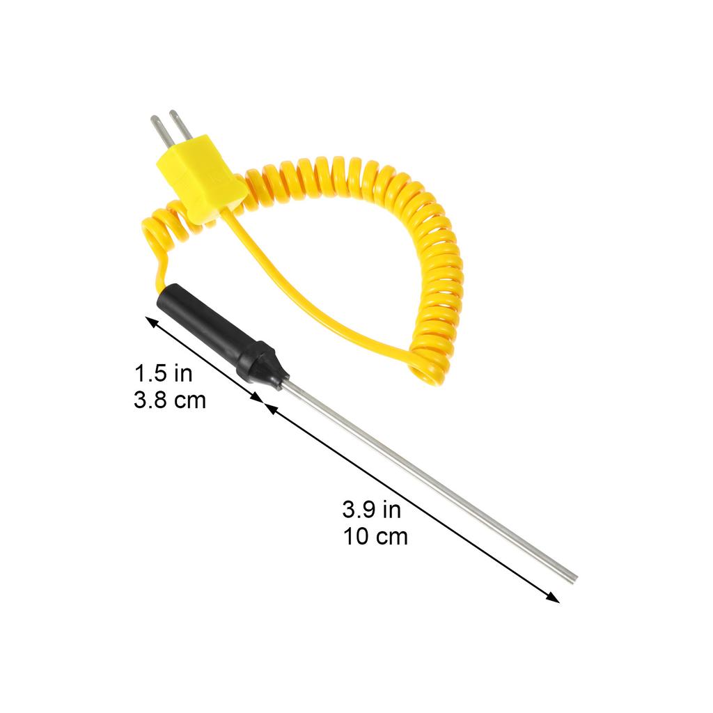 K-Type Stainless Steel Thermocouple Probe Designed for Digital Thermometer High Durability Bendable Metal Temperature Sensor