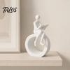 Talos 3D Printed Reading Figurine, Abstract Reader Statue for Home Decor, Modern Minimalist Sculpture Bookshelf Desk Office Ornament