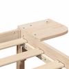 Bed Frame Natural 120 X 190 Cm Solid Pine Wood