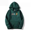 Solid color fleece hooded sweater letter print men's and women's loose sports and leisure