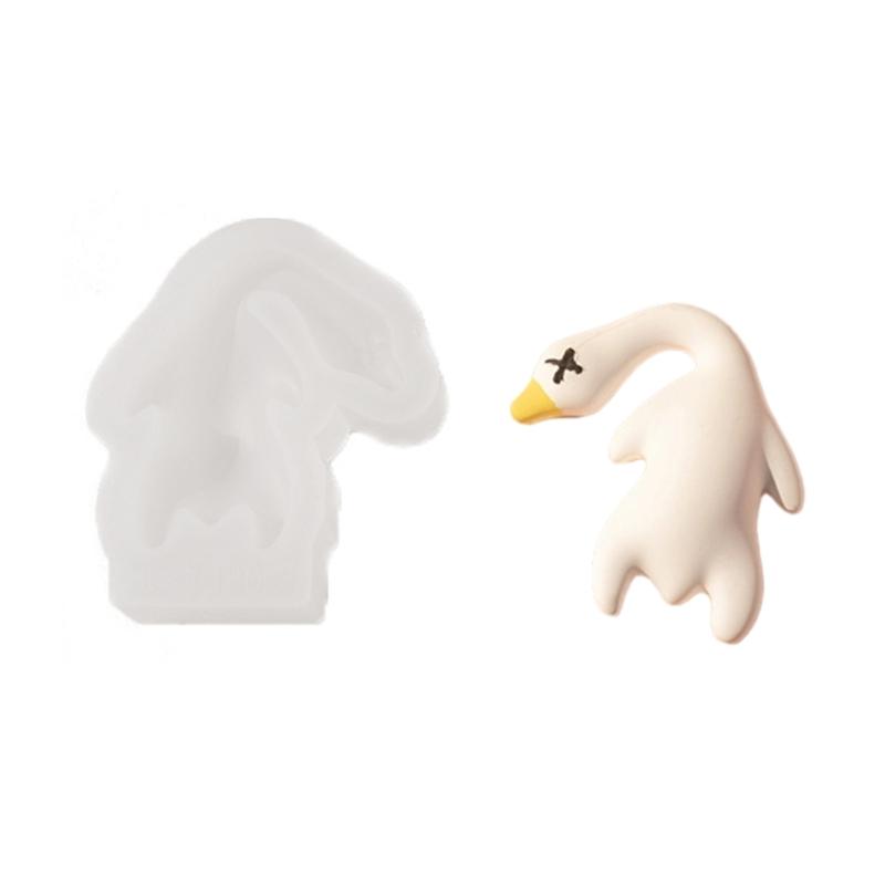 

Multipurpose Flexible Silicone Mould for Duck Candle Holders Portable for Craft Supplies and Festive Decorations 1 белый