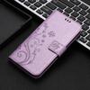 For Oppo A5 4G Leather Wallet Case Butterfly Flower Imprint Phone Cover with Strap