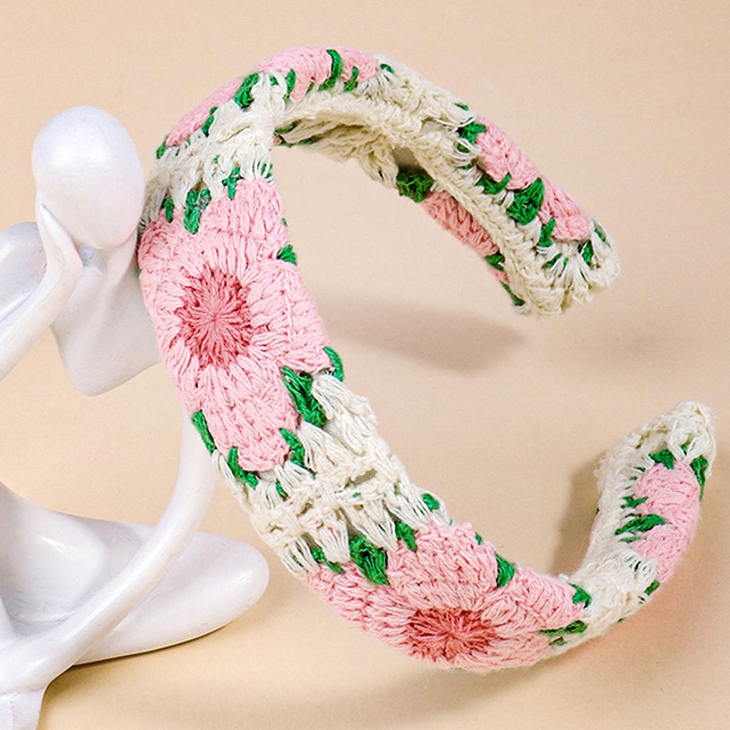 Bandeau Tricoté Style Bohème Vacances d'Été au Bord de la Mer Fait Main Bandeau Accessoires Cheveux pour Femmes Filles