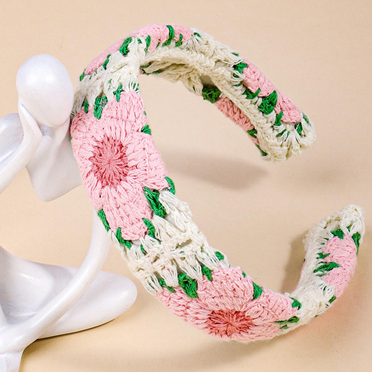 

Вязаная повязка на голову в богемном стиле, летняя, для отдыха на море, ручной работы, аксессуары для волос для женщин, девушек