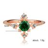 Elegant Green Zircon Copper Ring - Perfect Christmas Gift for Her