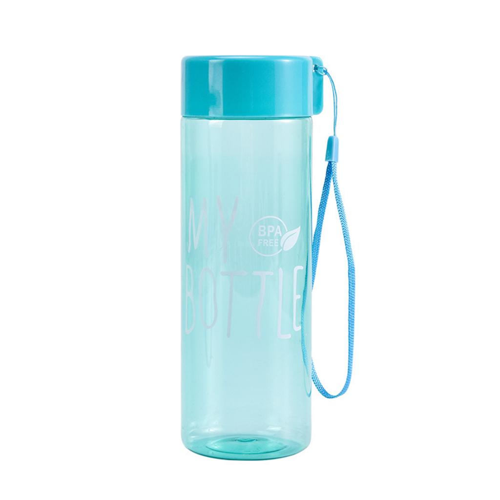 Sling Rope Colorful Water Cup MY BOTTLE With Cup Cover Transparent Portable Universal Juice Cup Gift Cups