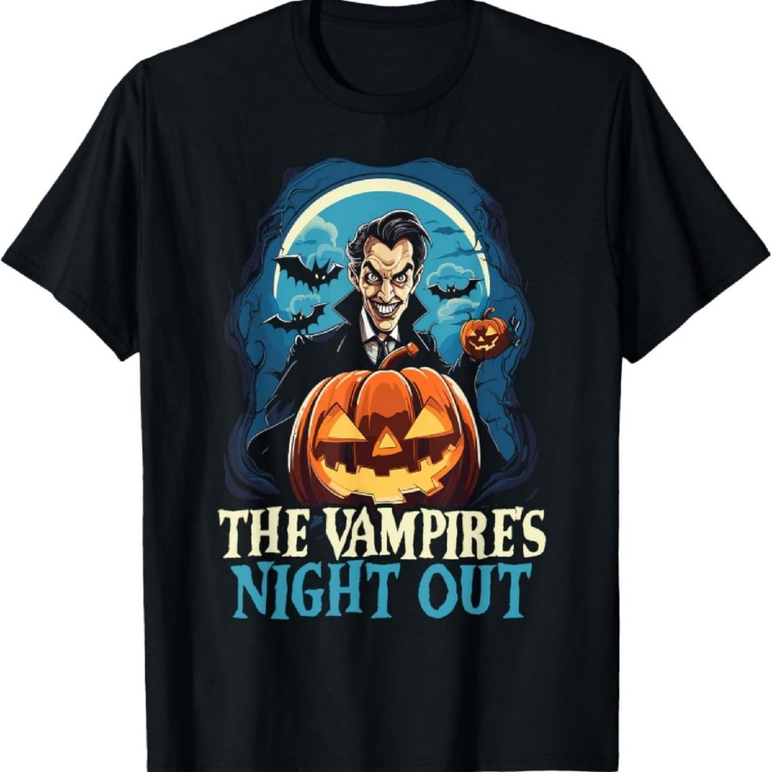 

Dracula Halloween Scary Trick Or Treat Spooky Vampire T-Shirt8 S