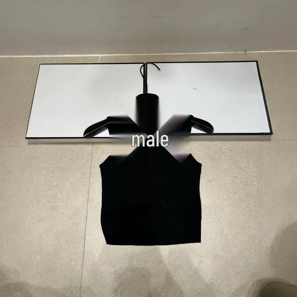 Summer Slim Fit 3D Letter Embroidered Knit Vest