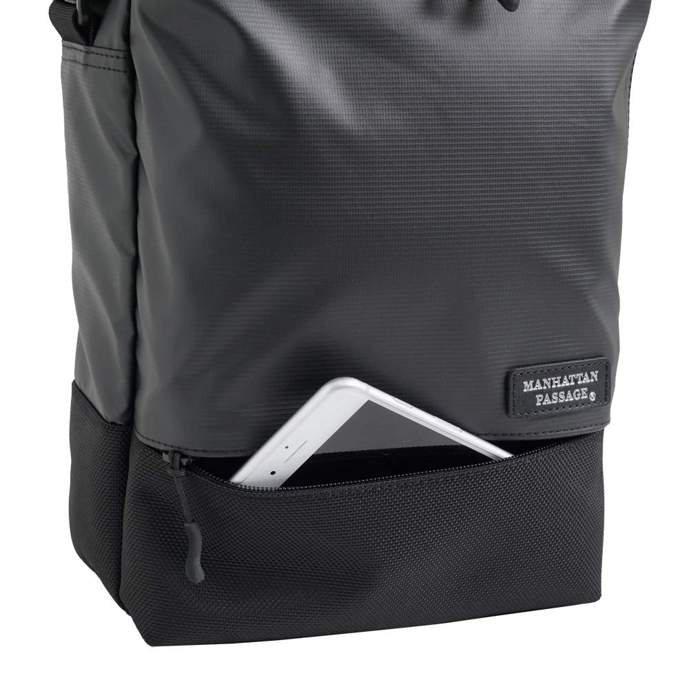 Manhattan Passage 3365BK Vertical B5 Shoulder Bag, Plus 2.1 (Black) Unisex