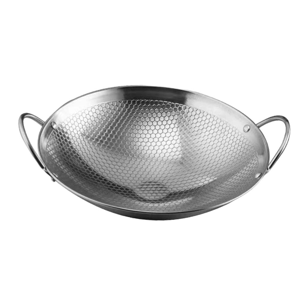 Stainless Steel Wok Pan for Home and Restaurant Stir-Frying