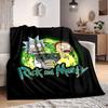 1pc RickMorty Flannel Throw Blanket Lightweight Soft Warm All Season Blanket for Sofa, Bed, Travel,L1028062