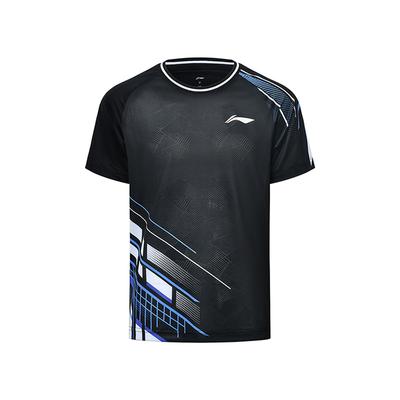 T-shirt Unisex A Manica Corta Taglio Dritto Girocollo Asciugatura Rapida Top Neri AAYU159-1