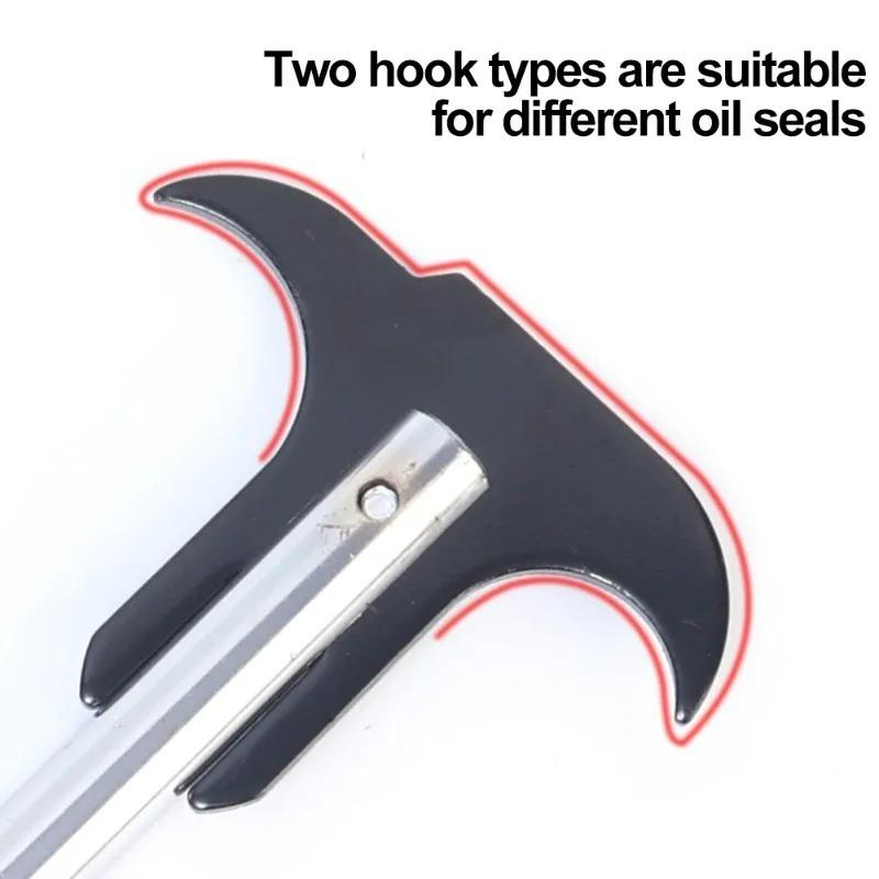 Car Oil Seal Wrench Puller Universal Two-Head Oil Seal Hook Screwdriver Wrench Puller Automotive Hand-held Disassembly Tool