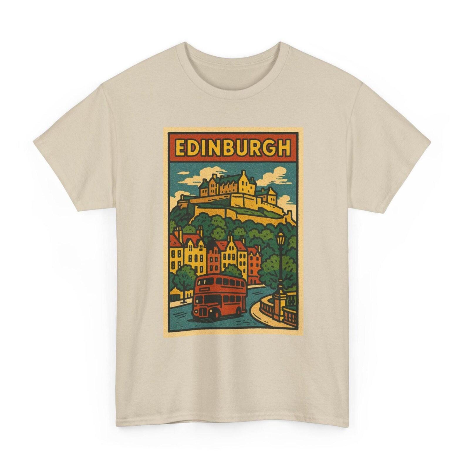 Edinburgh T-Shirt Unisex: Retro Scotland Tee 4XL