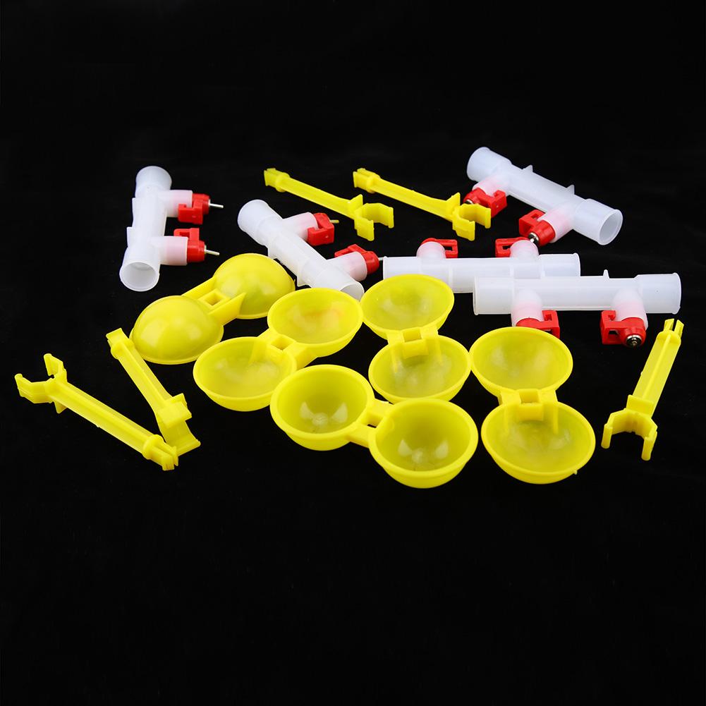 Chicken Water Drinkers Feeders For Poultry Waterer Quail Chicken Water Supply Feeder (1 2inch)