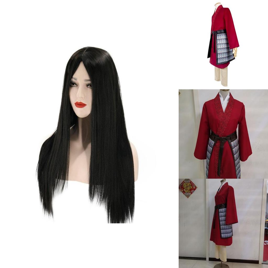 Elegant Hua Mulan Chinese Hanfu Cosplay Costume For Women And Girls With Full Set Wig