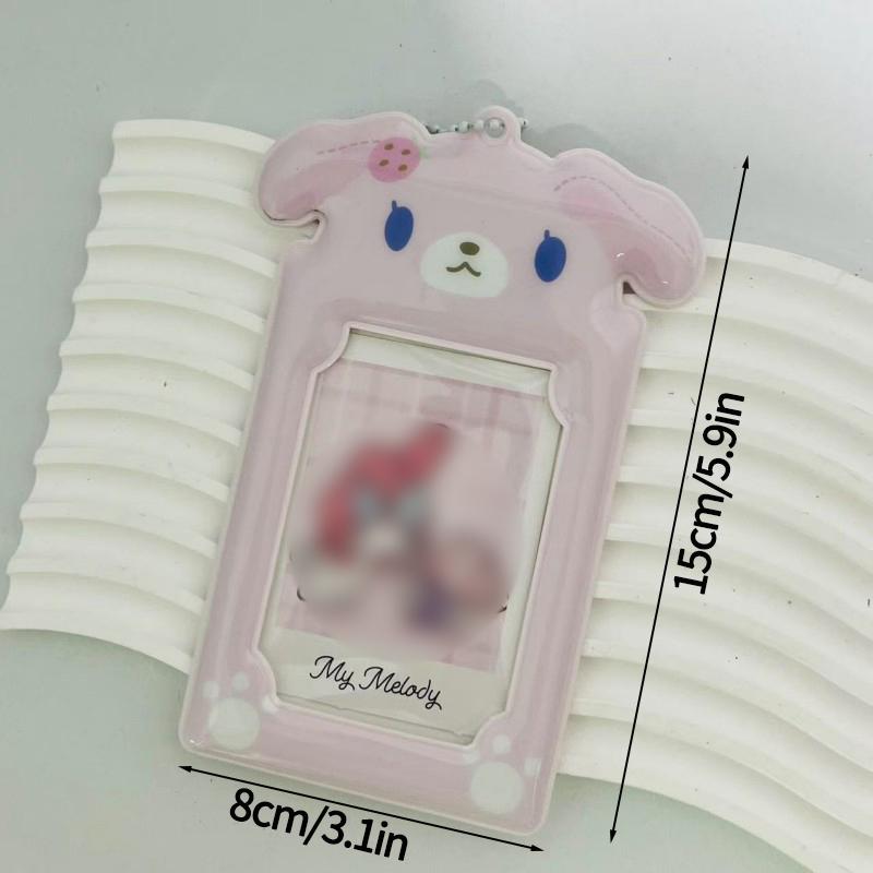 Cute Animal Photocard Holder K-Pop Idol Photo Card Sleeves With Keychain Id Badge Holder Card Protector Anime Game Peripheral Set