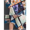 New Loose Large Size Oceanic Printing Mid-length Literary Retro Dresses